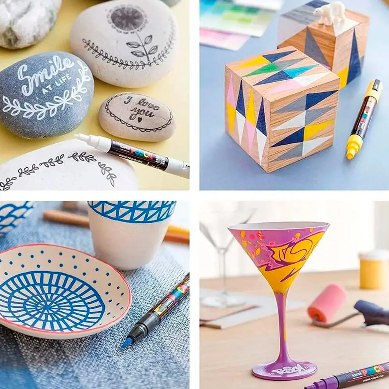 Uni Posca PC-3M Set 8 Marcadores Pasteles (0.9 mm-1.3mm)