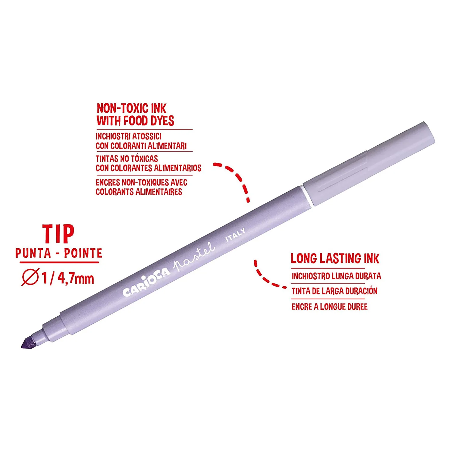 Plumones Carioca Pastel (8 Colores)