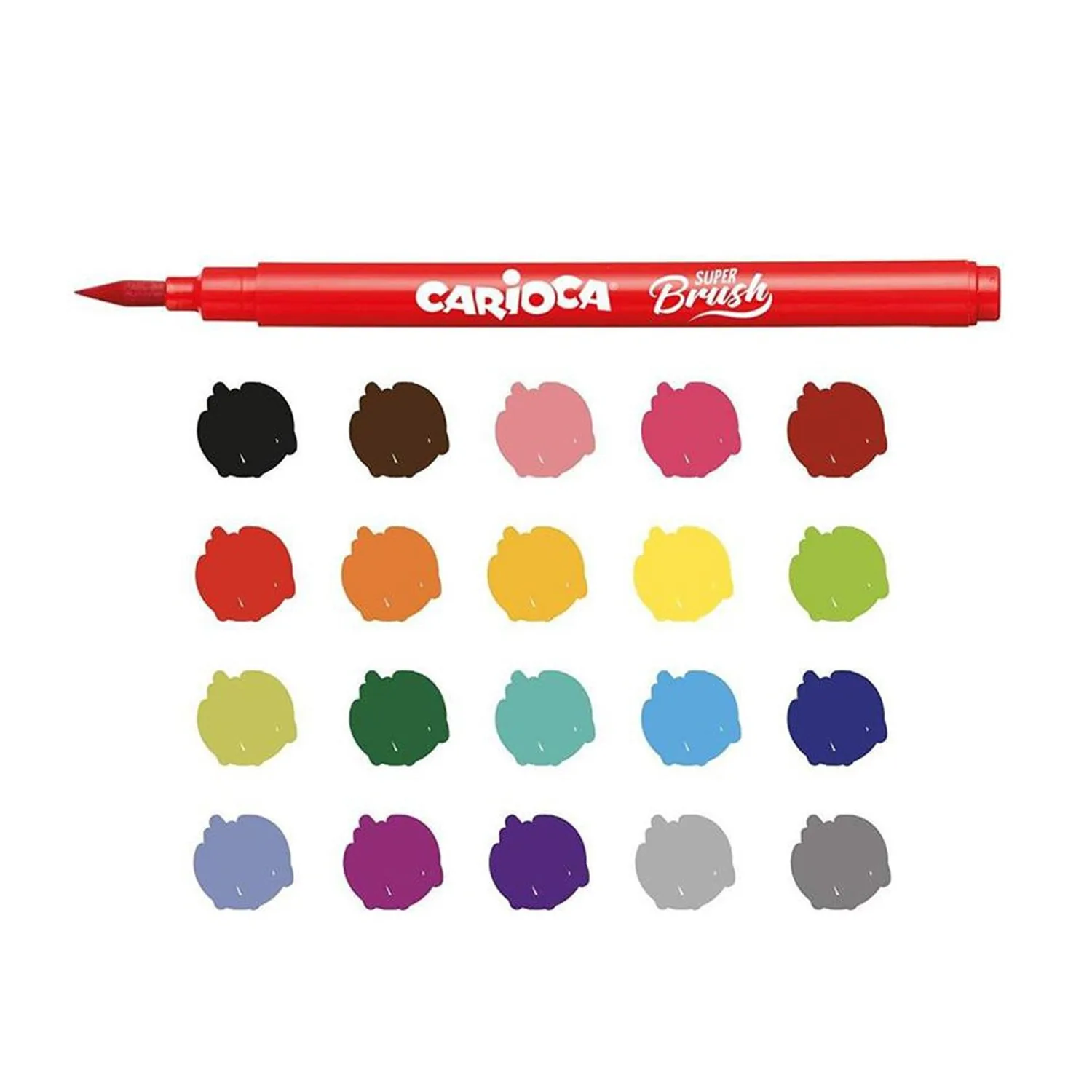Plumones Carioca Super Brush (20 Colores)