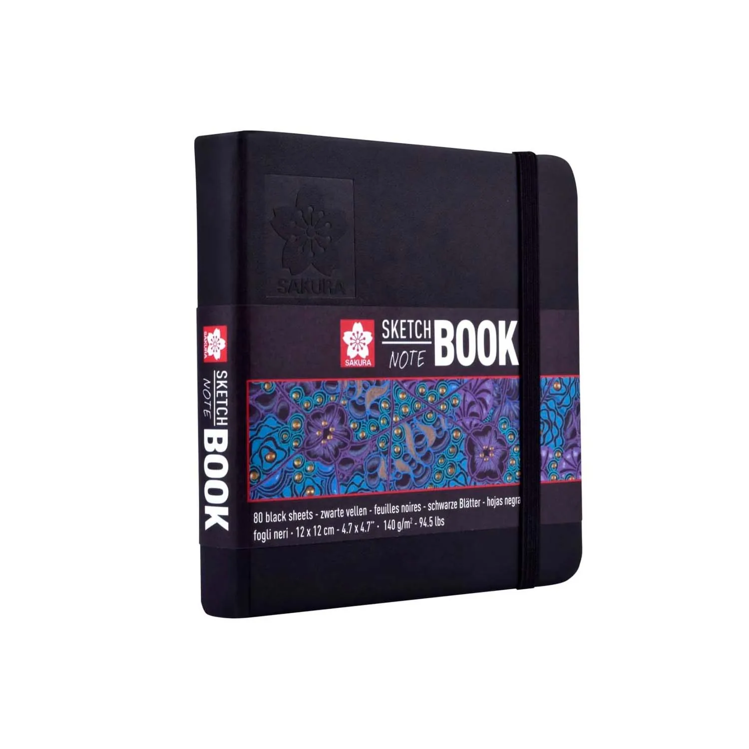 Sketchbook Sakura Hoja Color Negro 12x12cm 140gr 80hj