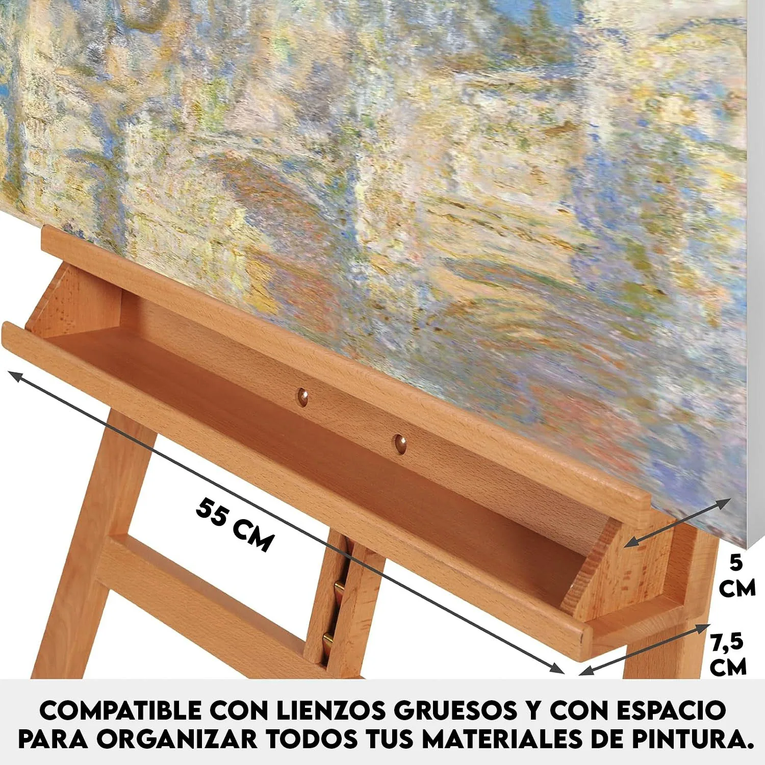 Atril De Madera Renart Tipo A 170-250cm Alto
