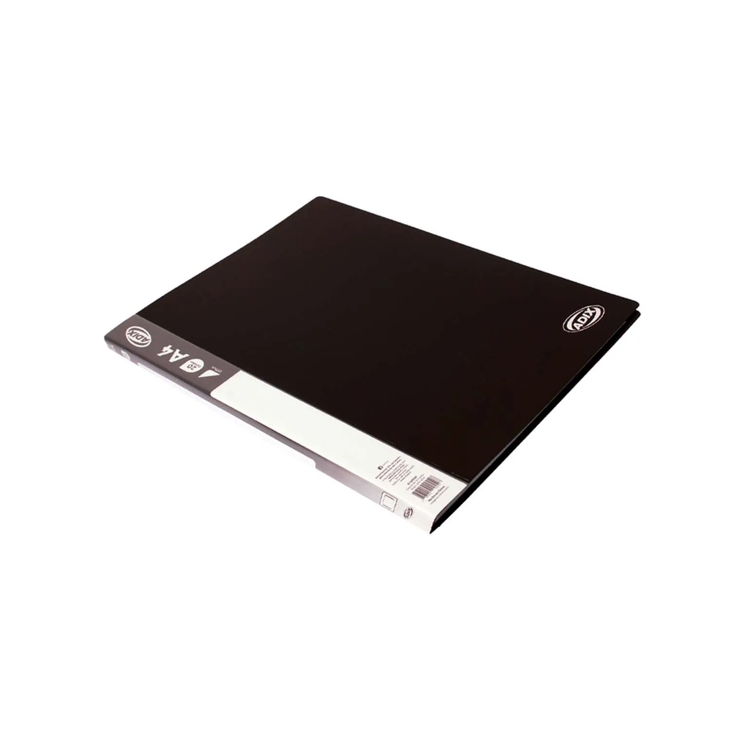 Carpeta Adix con 40 Fundas Color Negro (A4)