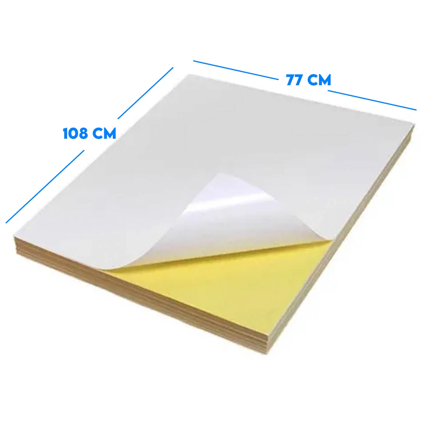 Papel Bond adhesivo 180gr Mate imprimible (108x77 cm)