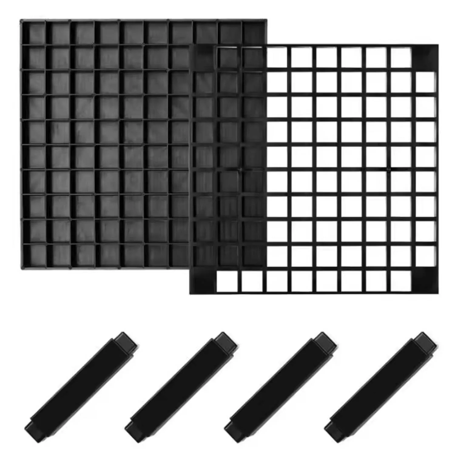 Portalapiz Vertical Renart 96 Espacios Cuadrados de 12.5x12.5mm Negro