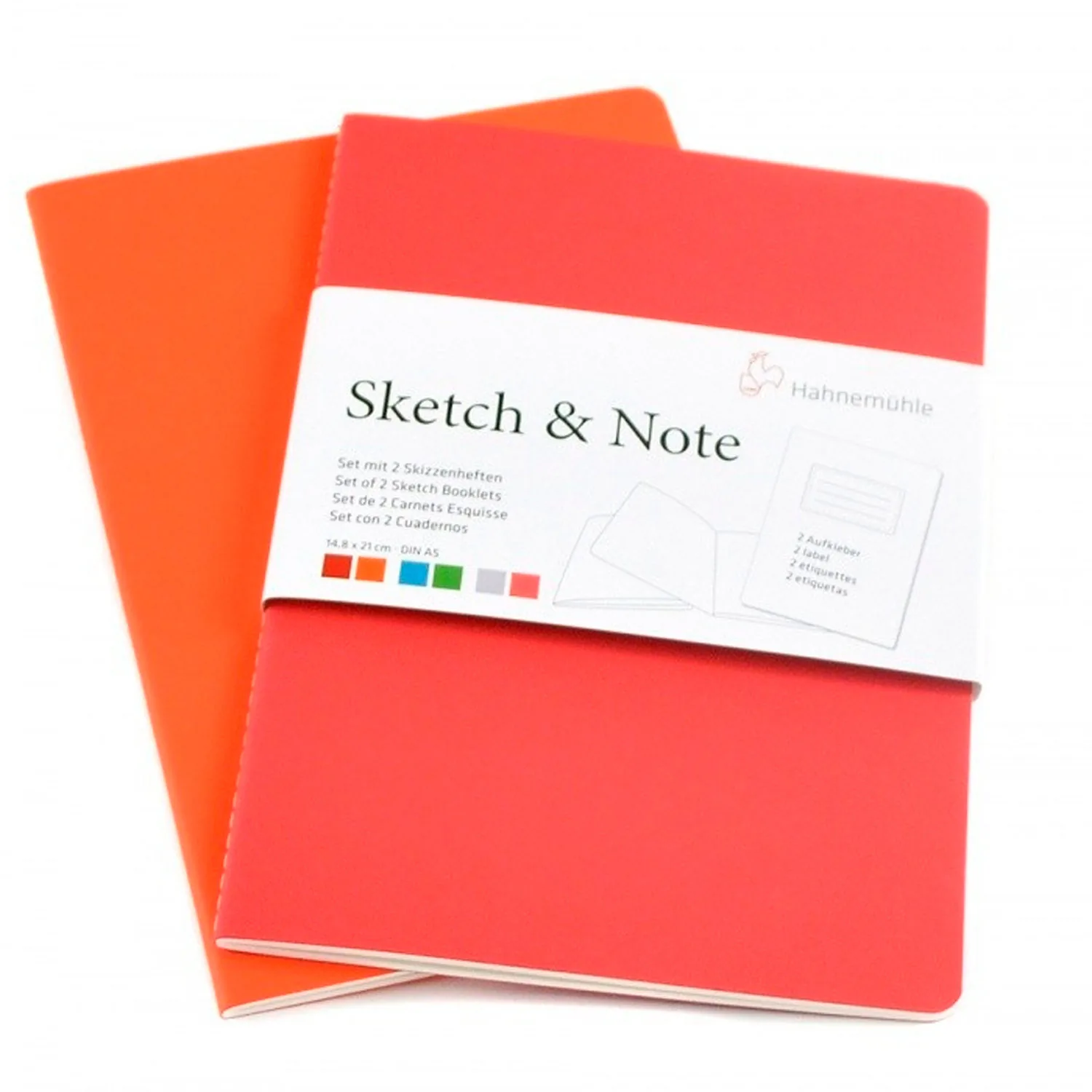 Set 2 libretas Sketch & Note Hahnemühle 15x21cm A5