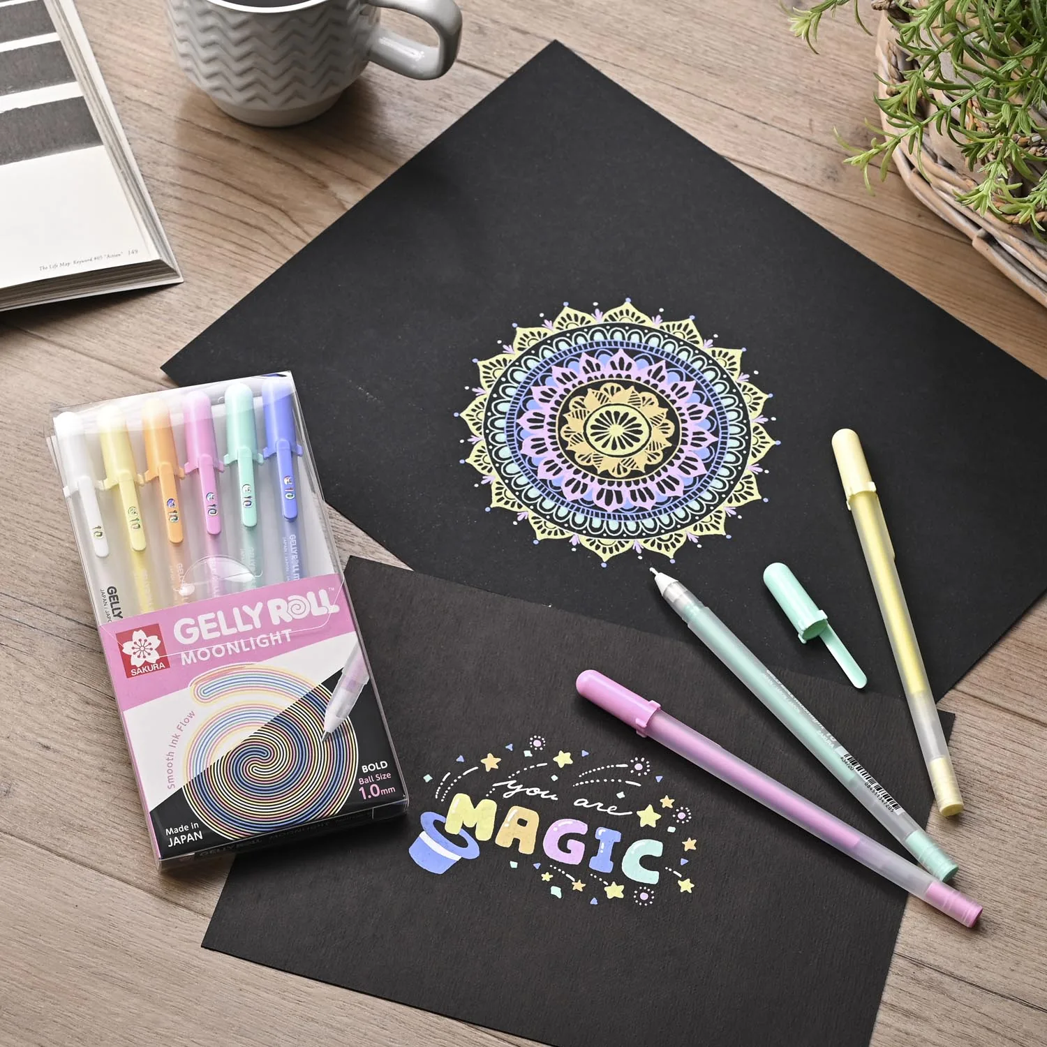 Set Gelly Roll Sakura Moonlight 6 Colores Pasteles