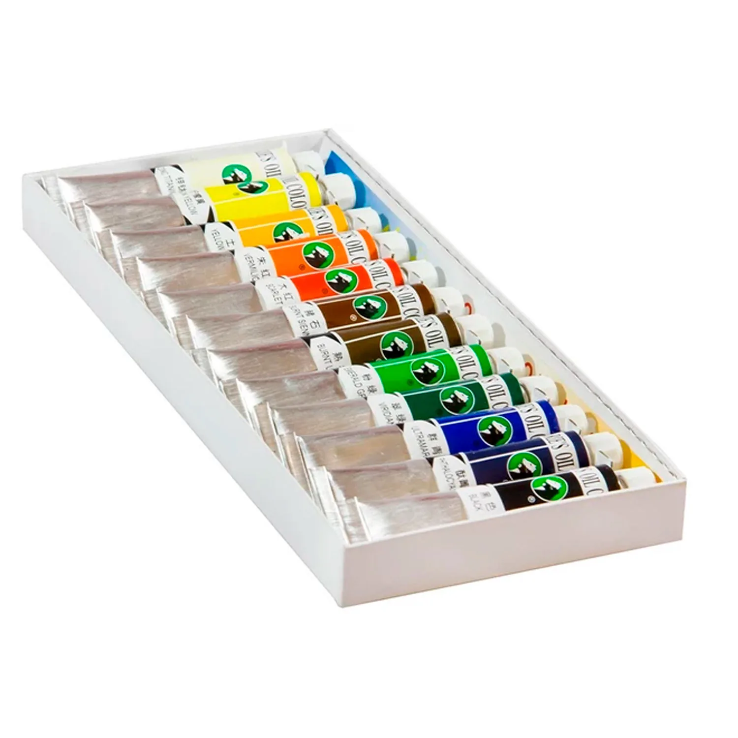 Set Pinturas al Oleo en Tubos 12 Colores (12ml)