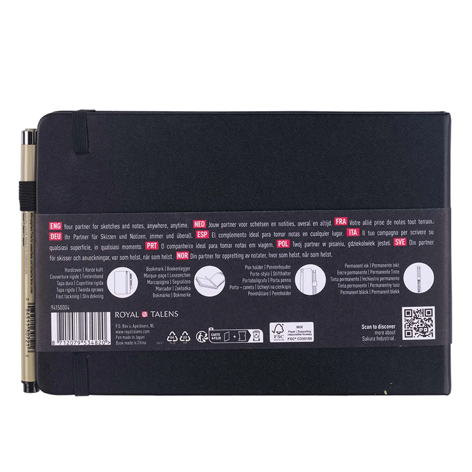 Sketchbook Sakura Hoja Blanco A5 (14,8x21cm) + Pigma Micron PN Negro