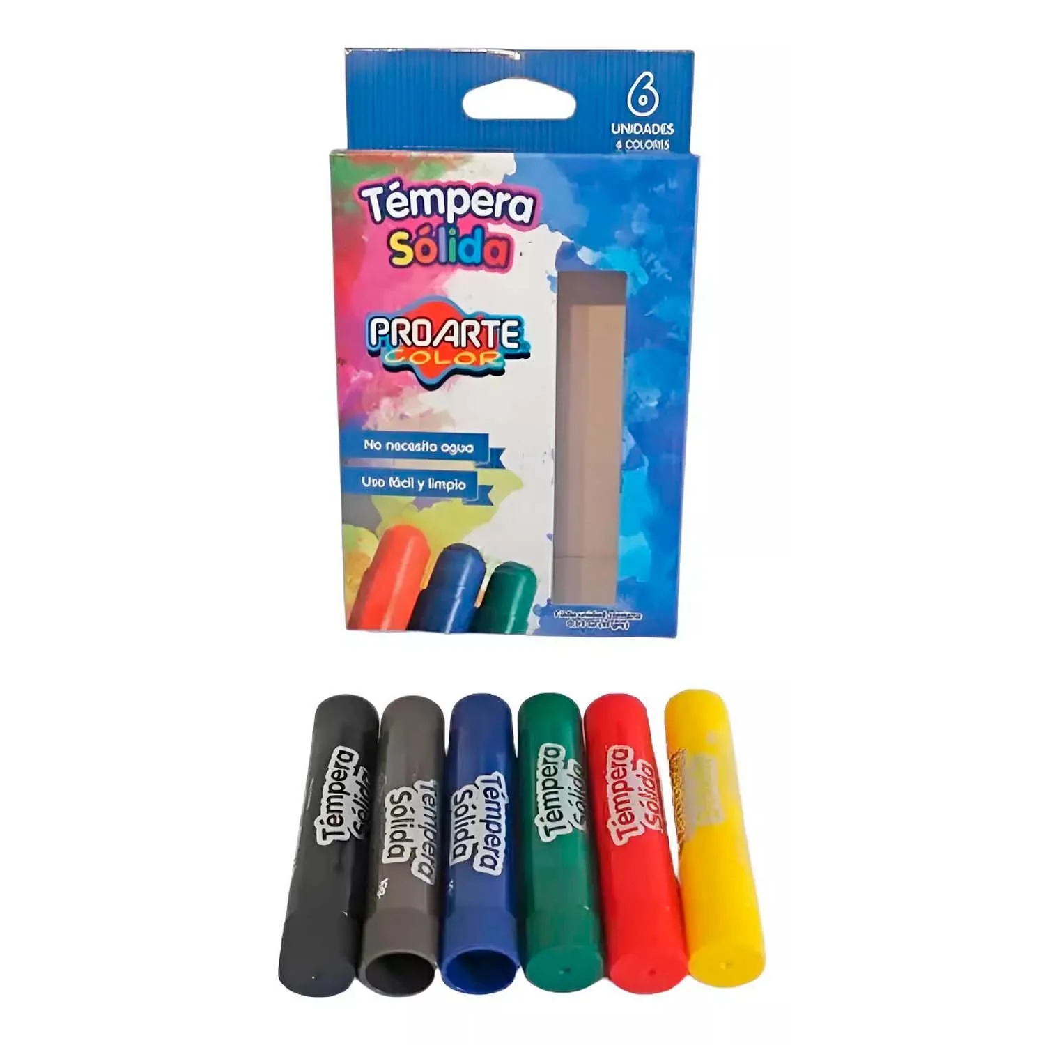 Tempera Proarte Sólida 6 Colores