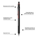 Portamina Rotring 500 Negro 0.7mm