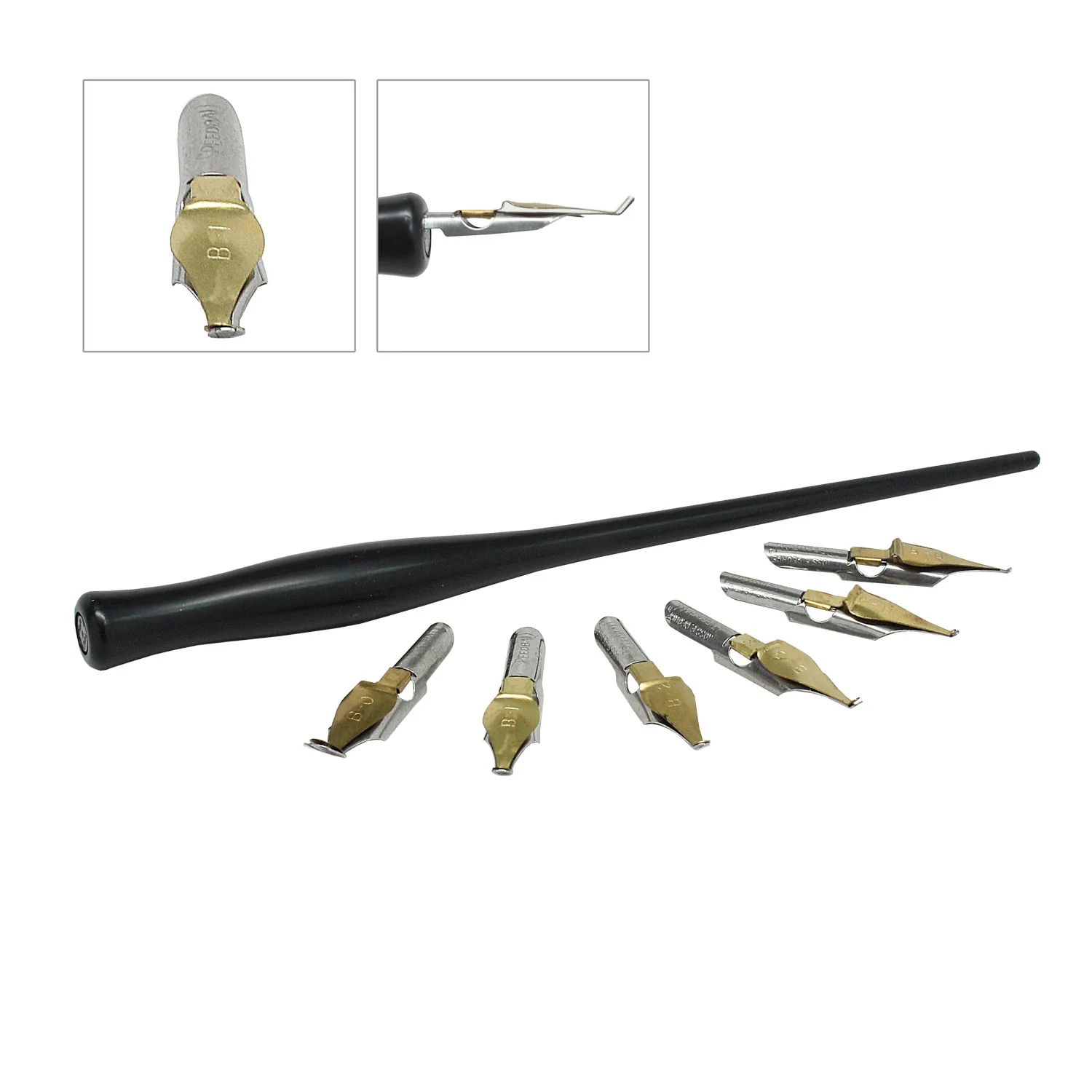 Set de plumillas caligráficas tipo "B" punta circular Speedball