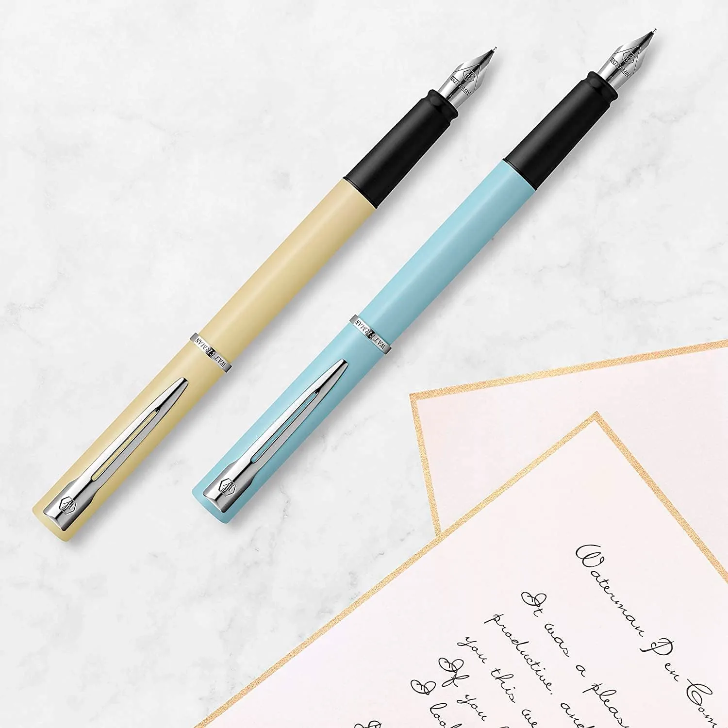 Pluma Allure Colores Pastel (F) Tinta Azul Waterman