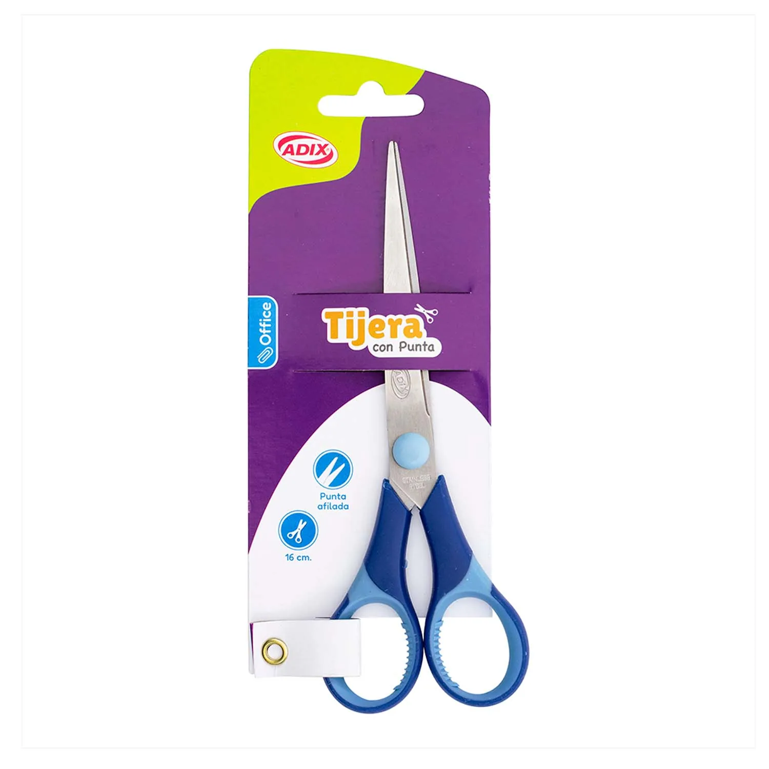 Tijera Escolar Adix Azul 16cm