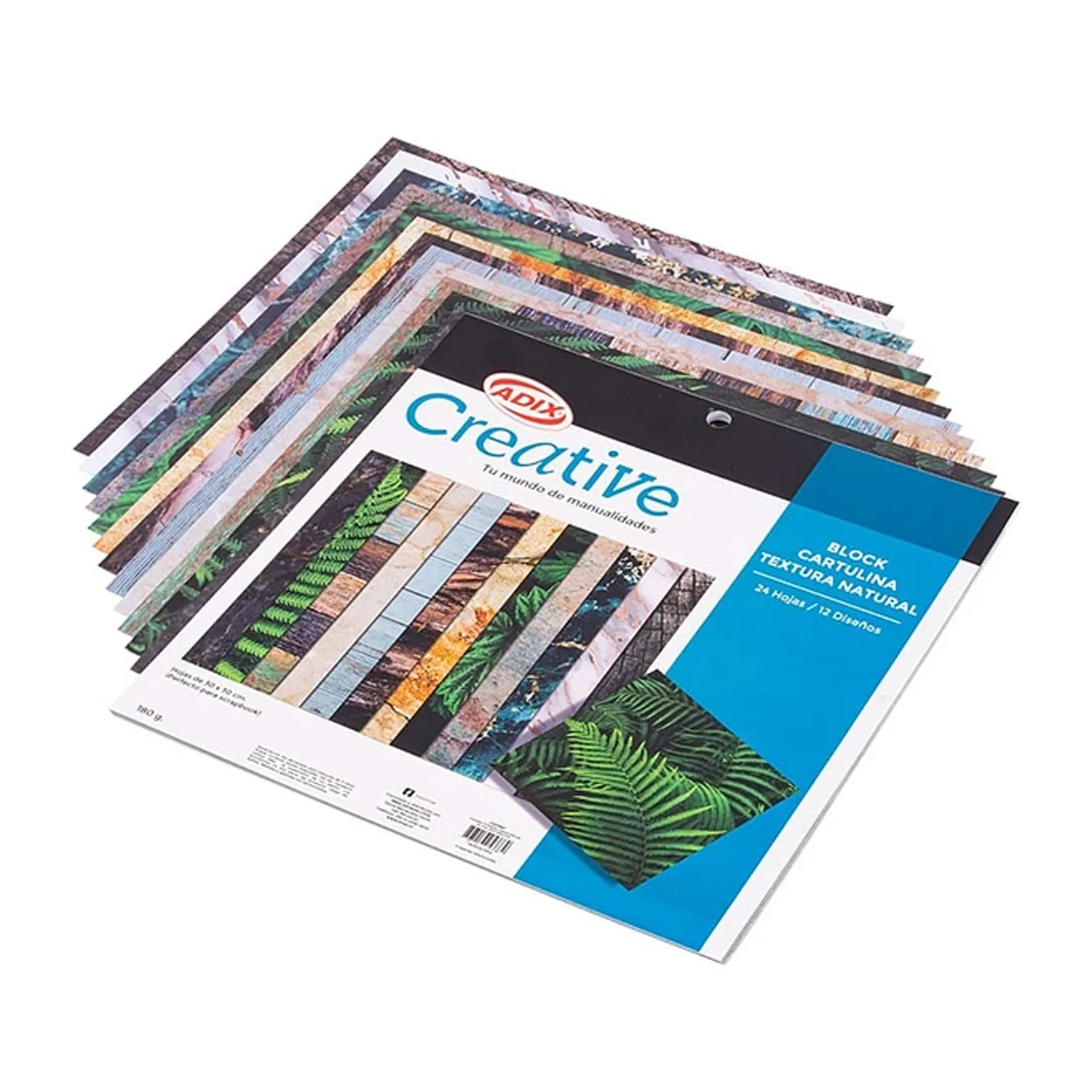 Block Cartulina Adix Textura Natural 30x30cm 180gr 24hj
