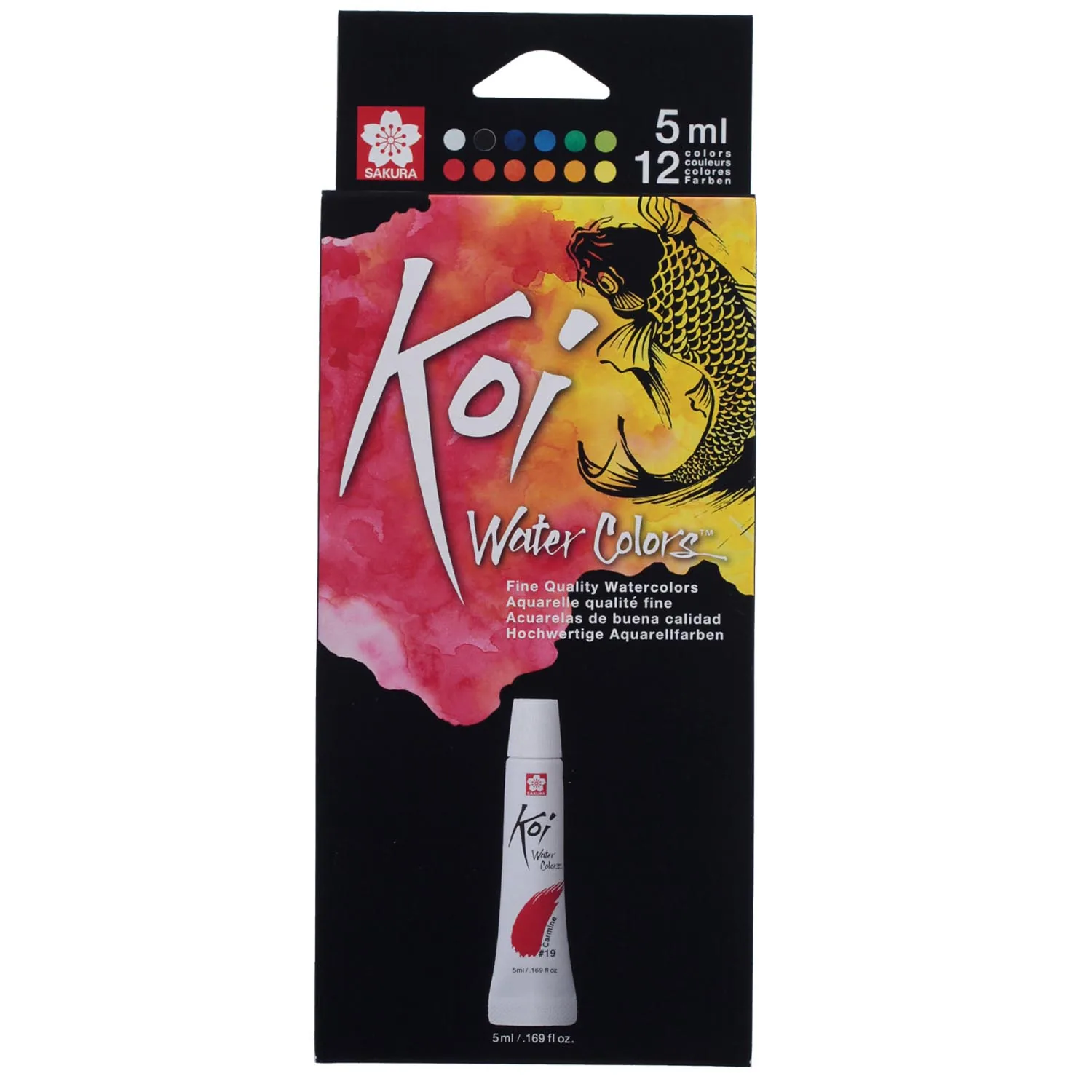[XMW5L-12] Acuarela en Tubo Koi Water Sakura 12 Colores 5ml