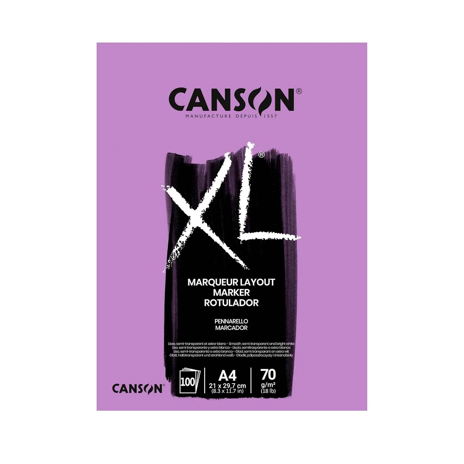 [297236] Block Canson XL Marker A4 (21x29.7cm) 70gr. 100hjs