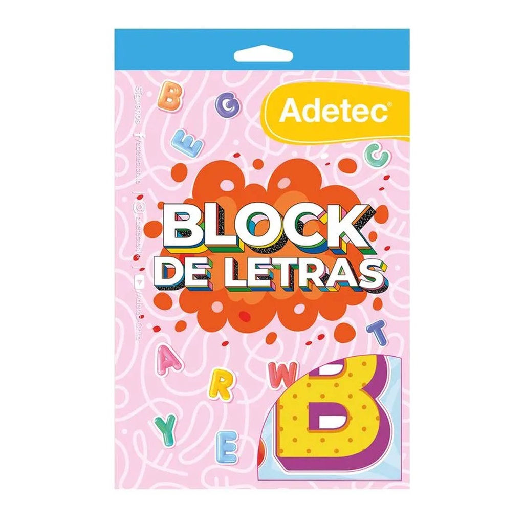 Block de Stickers Adetec Letras