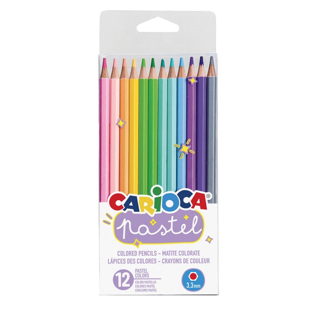 [43034] Lápices Carioca Pastel 12 Colores