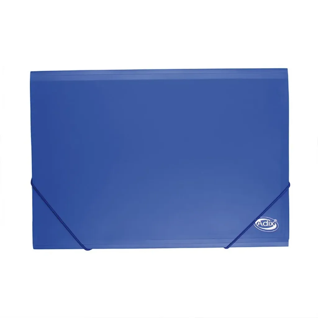 Carpeta Plástica con Elástico Adix Azul Oficio