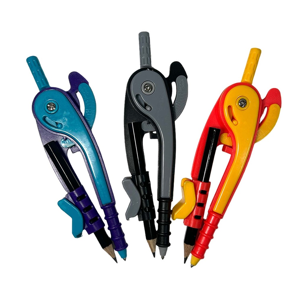 Compas Plástico Escolar JM Colores Surtidos