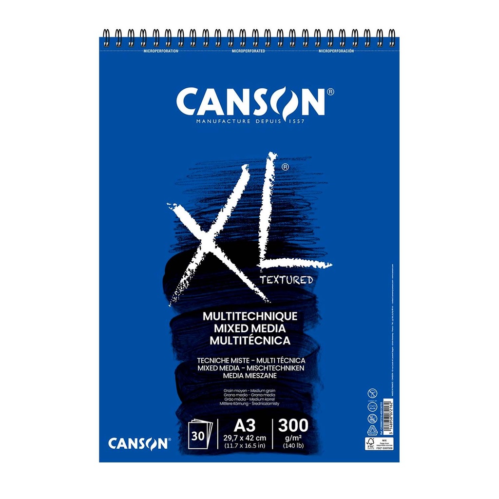 [807216] Croquera Canson XL Mix-Media 300gr 30 hjs A3 (29.7x42cm)