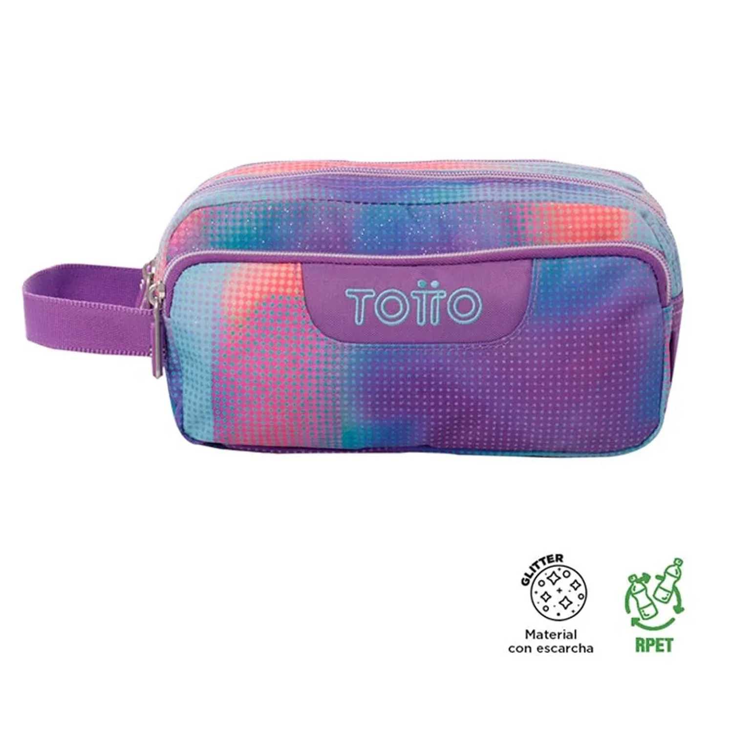 [2421Z-6D2] Estuche Totto Agapec Glitter Multiuso