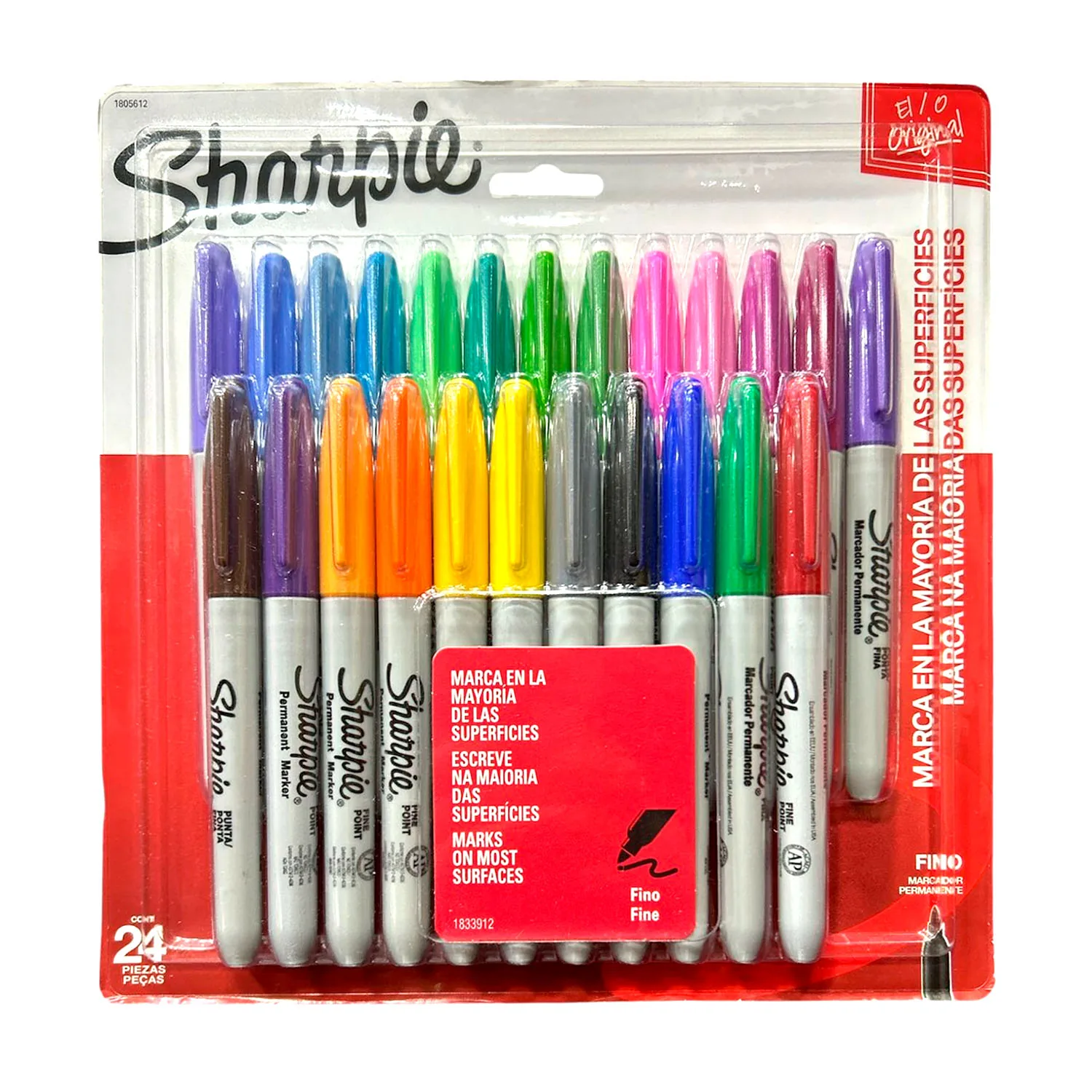 Set 24 Marcadores Sharpie Punta Fina Colores Surtidos