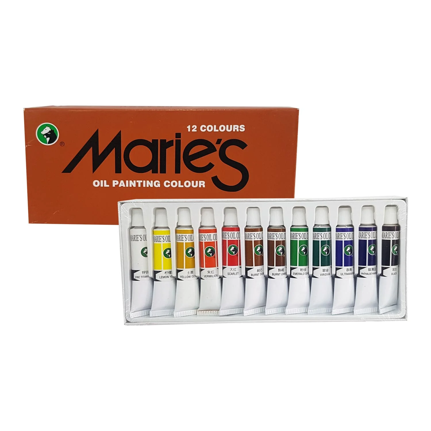 Set Pinturas al Oleo en Tubos 12 Colores (12ml)