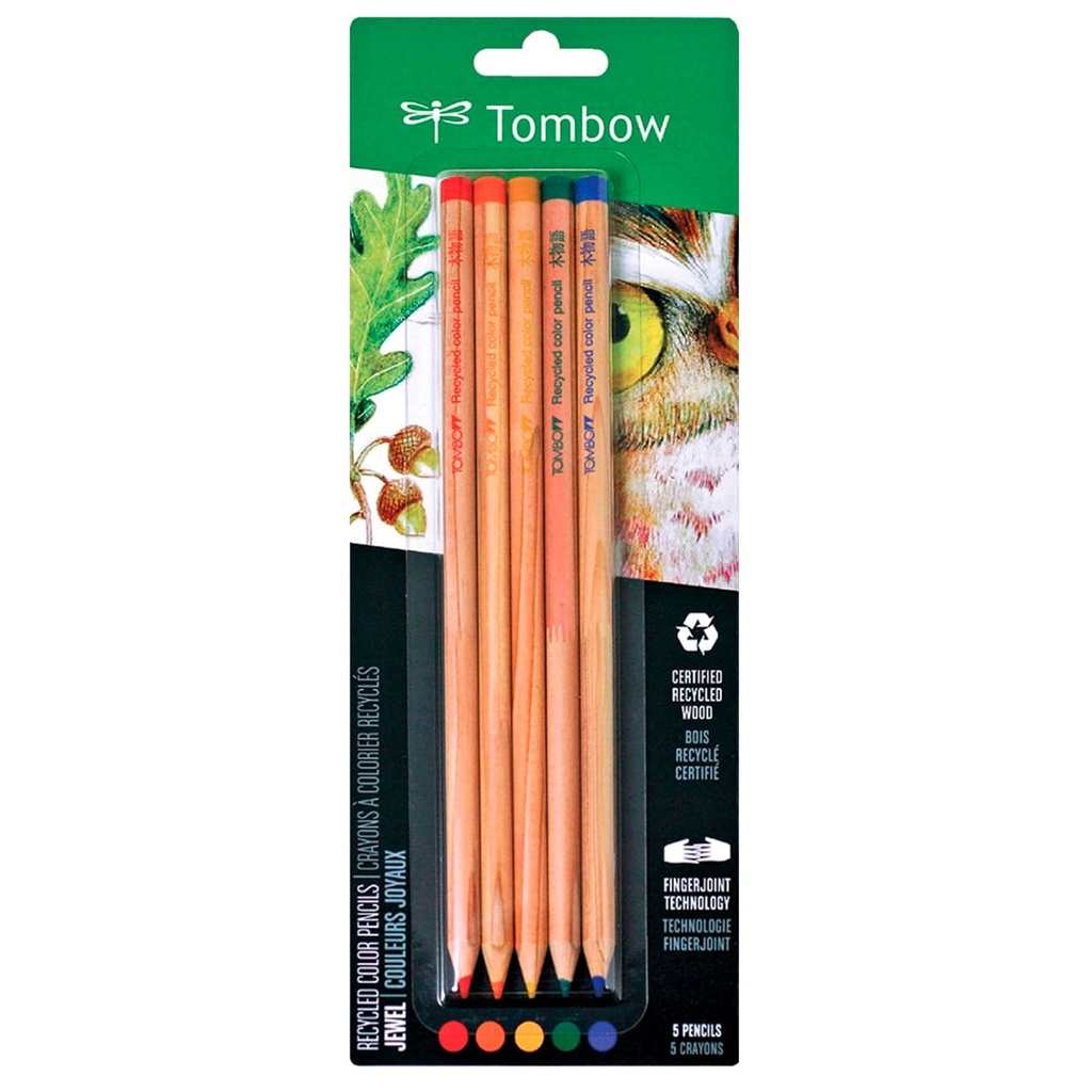 [61551] Set de Lápices Color Recycled Tombow (5 Colores joyas)