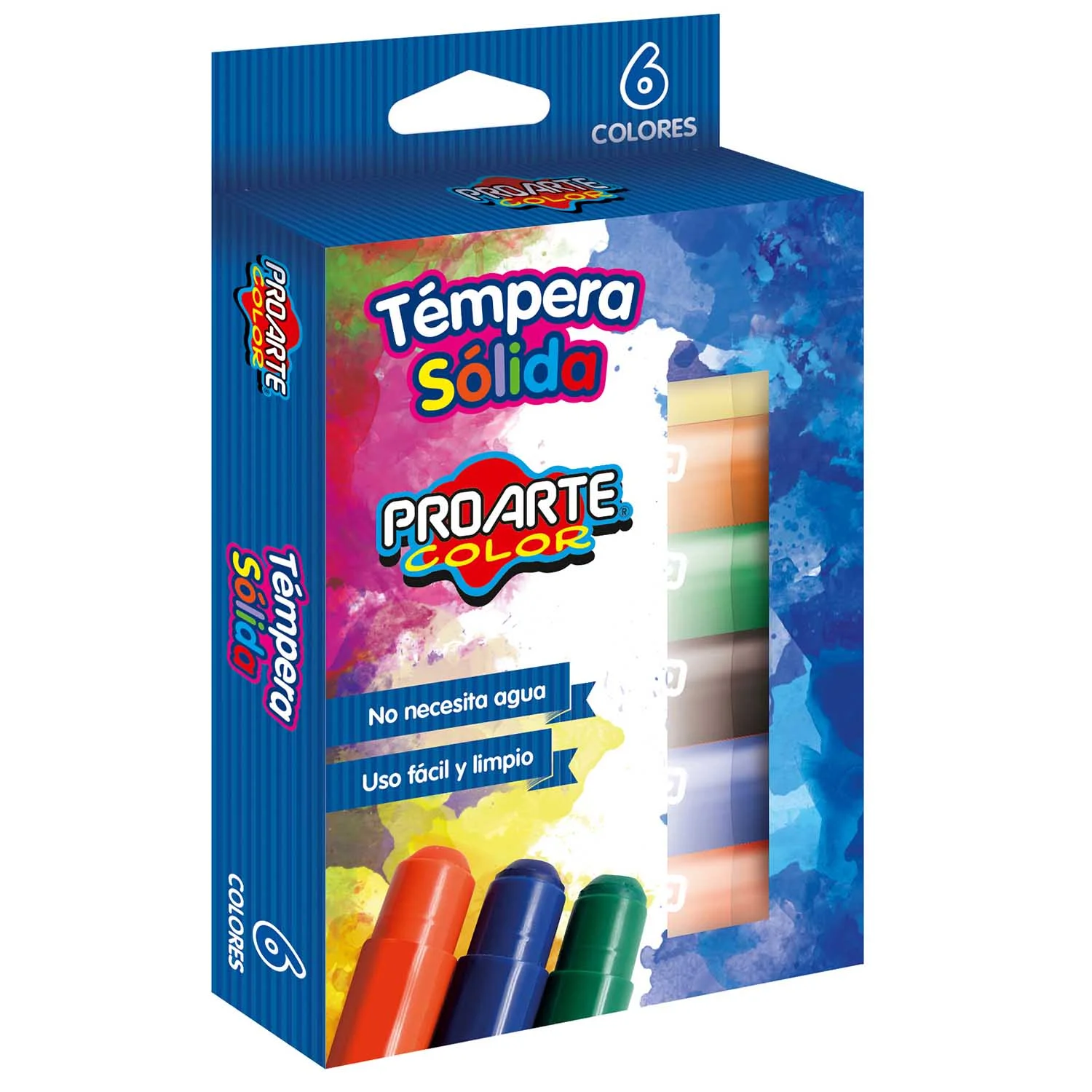 Tempera Proarte Sólida 6 Colores
