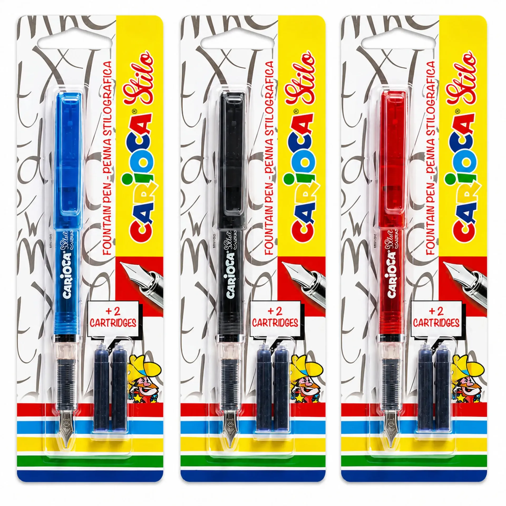 Pluma Estilográfica Carioca + 2 Cartuchos Tintas