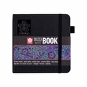 Sketchbook Sakura Hoja Color Negro 12x12cm 140gr 80hj