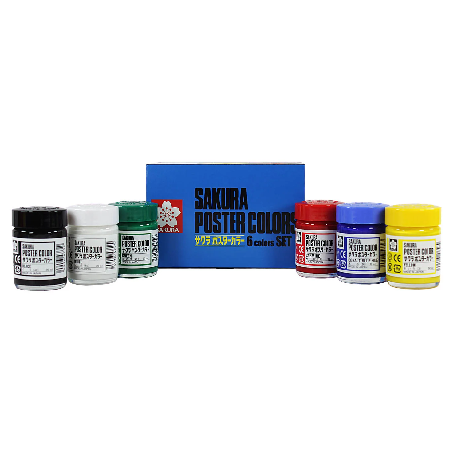 Témpera Profesional Poster Color Sakura 6 Colores