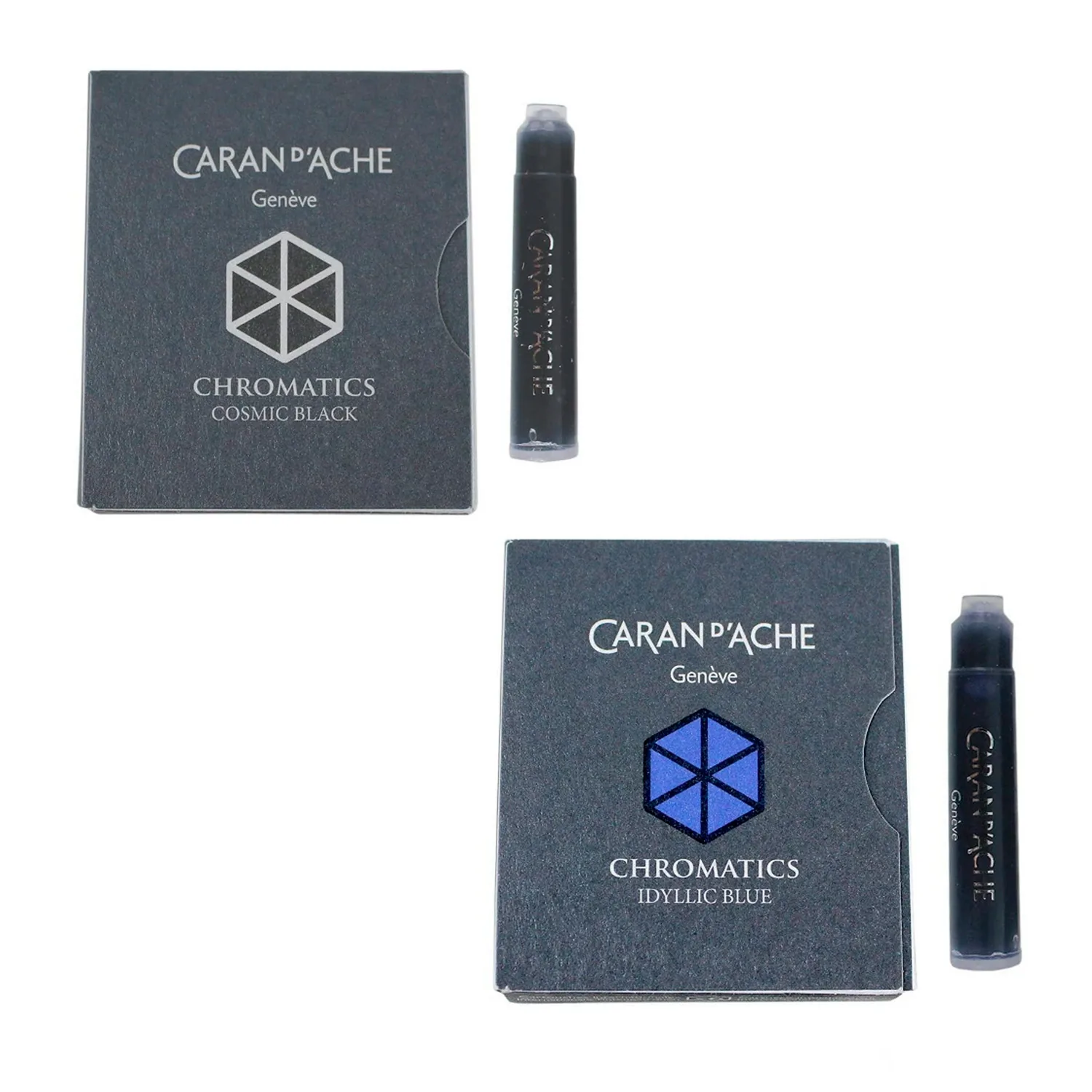 [CA8021009] Cartucho de Tinta Chromatics para plumas Caran d'Ache (6ud) (Negro Cósmico)