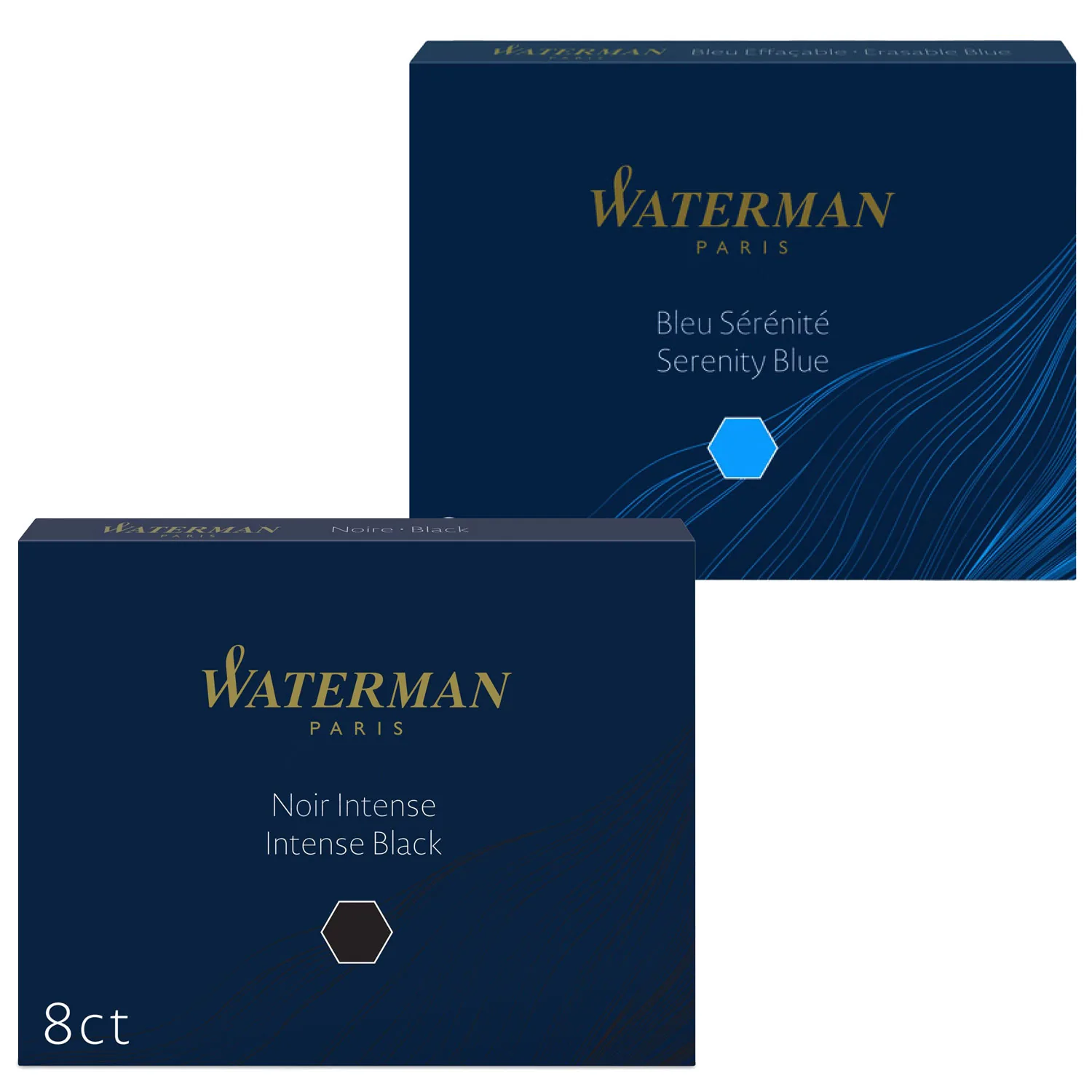 [S0110860] Cartuchos Largos De Tinta Para Pluma (8ud) Waterman (Azul)