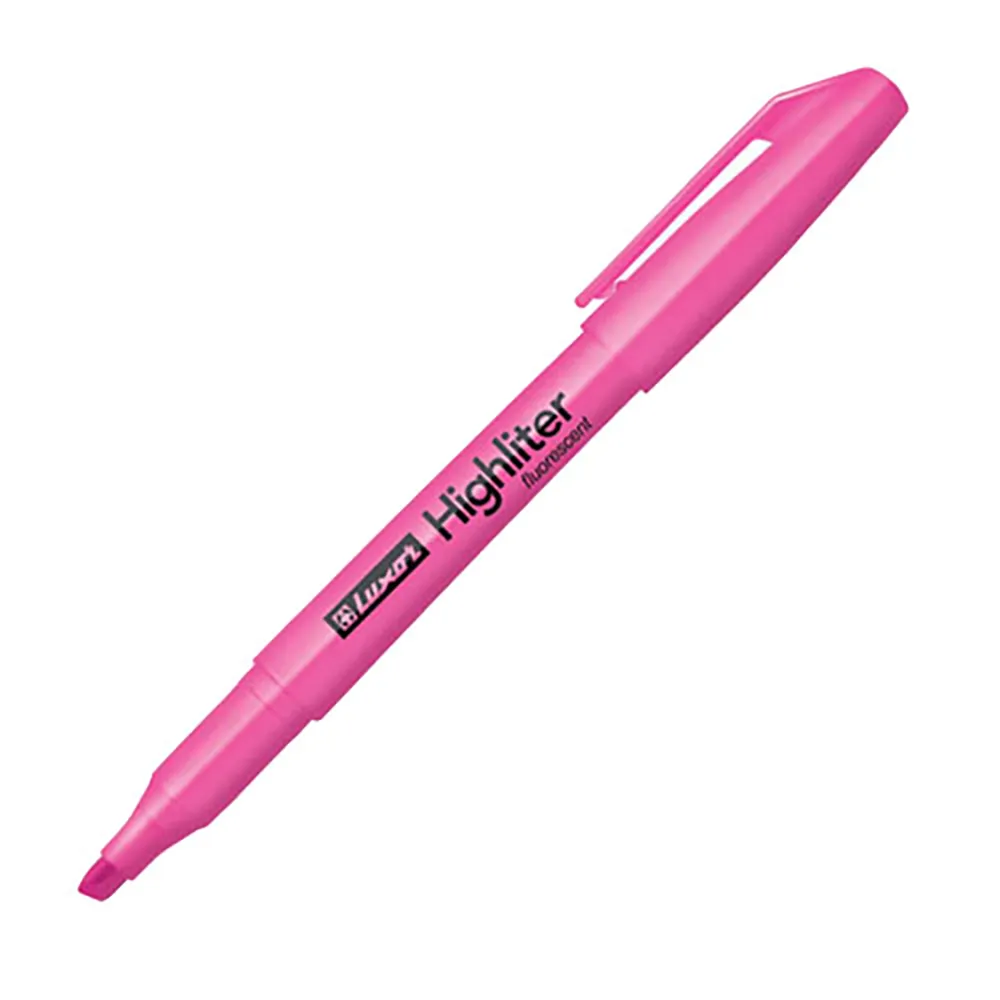 Destacador Luxor Punta Biselada Delgada Highlighter