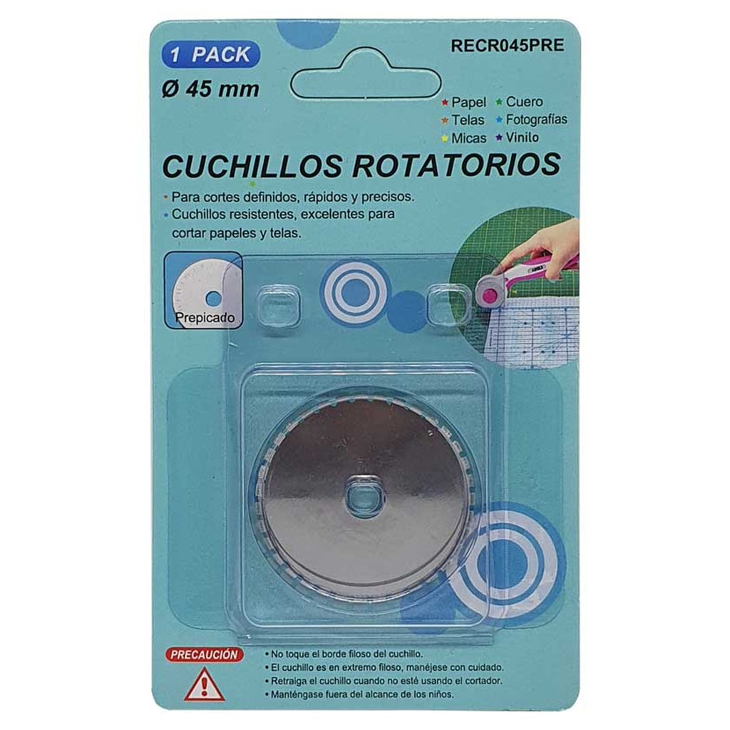 Repuesto Para Cortador Rotatorio de Telas 45mm (Prepicado)
