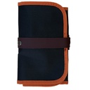 Estuche Enrollable Renart Con 36 Espacio Negro borde Naranja
