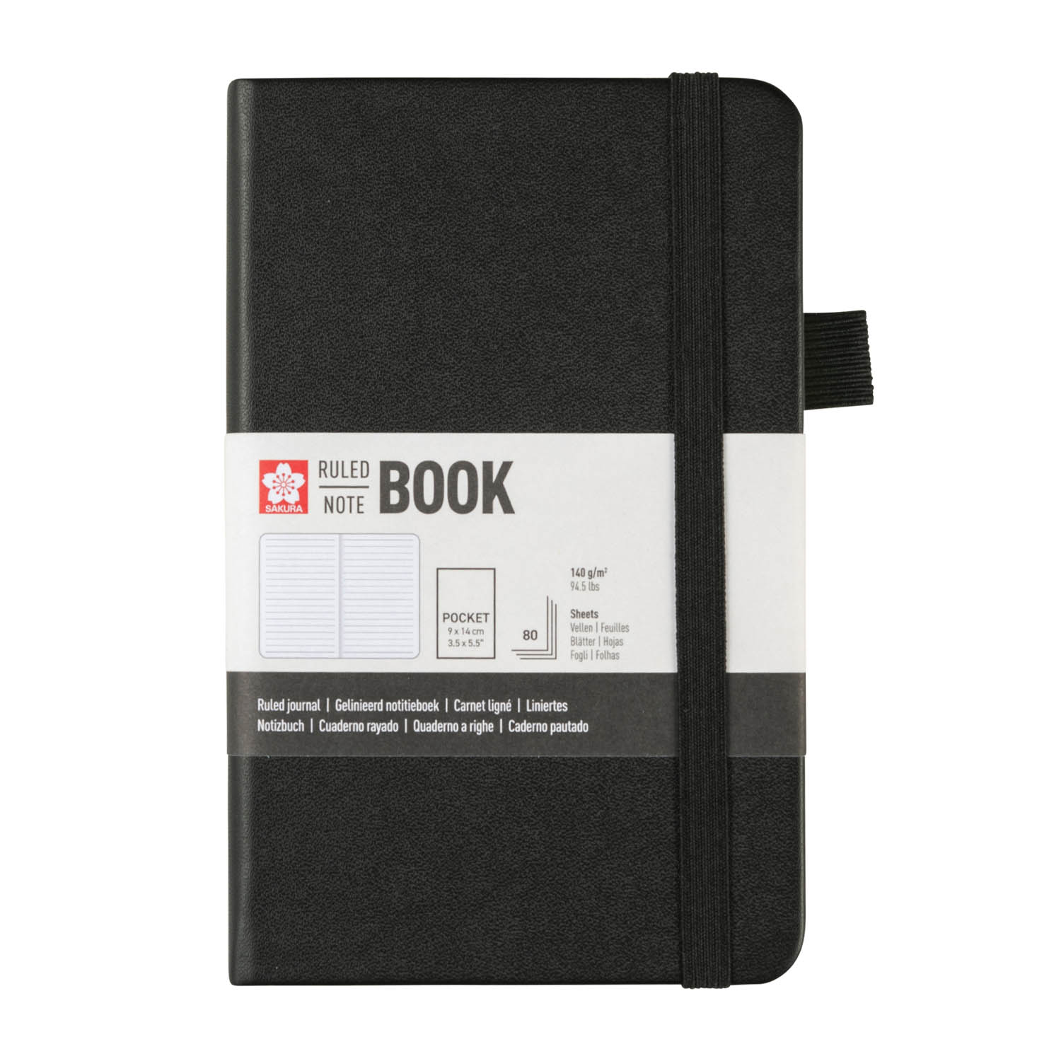 Libreta Sakura Hoja Crema con Lineas 9x14cm