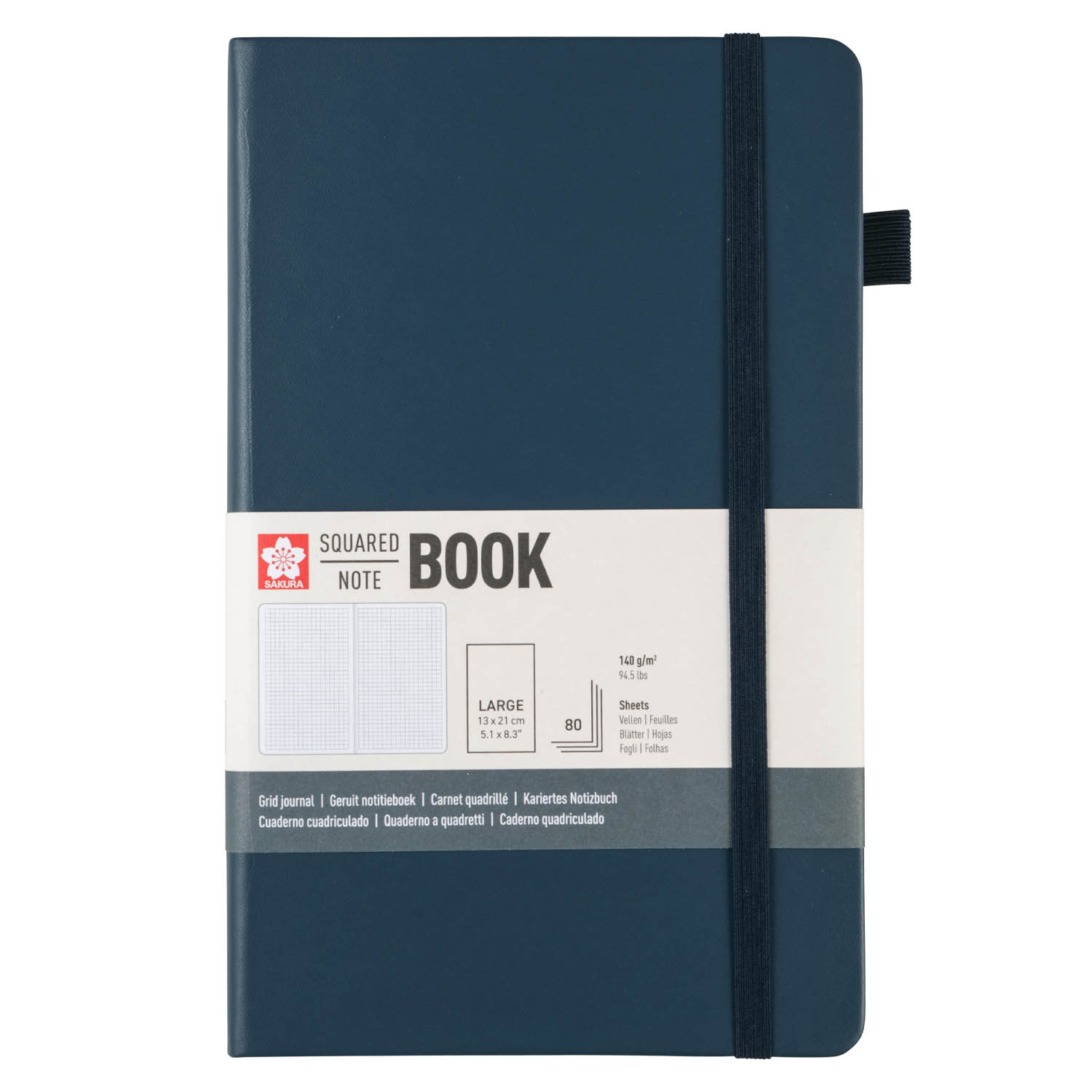 Libreta Sakura Hoja Crema con Cuadros 13x21cm