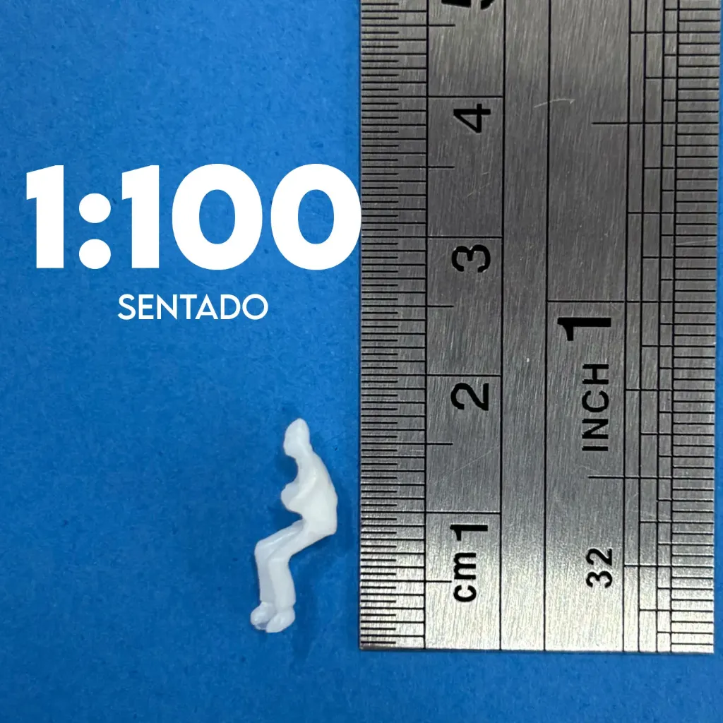 Figura a escala 1:100 solo sentadas Colores (1 ud)