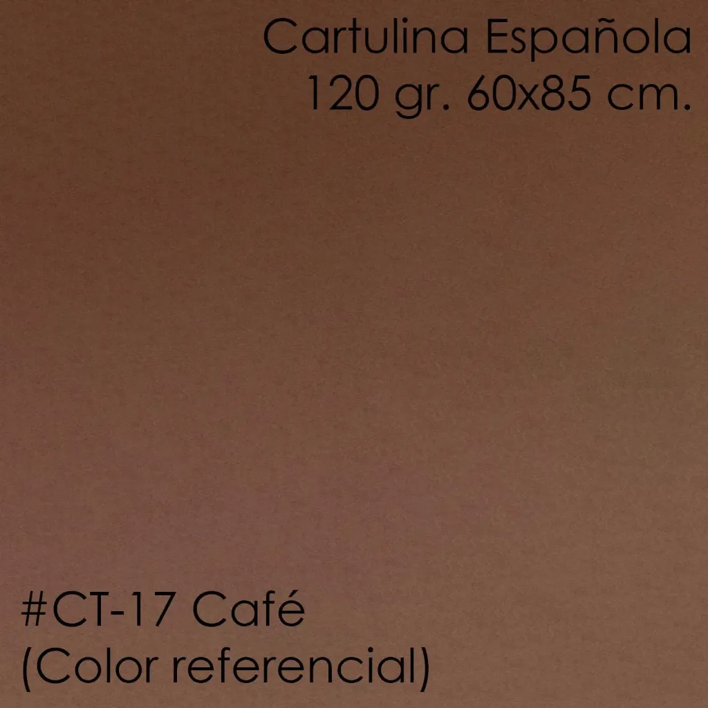 [#CT-17] Cartulina Española de Colores 120gr 60x50cm (Café)