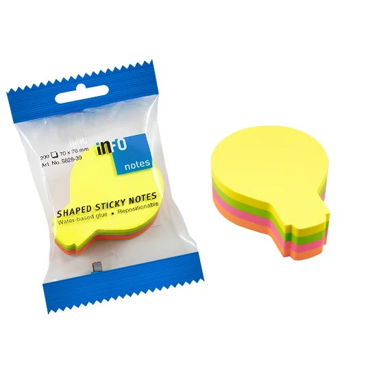 [#5823-39] Notas Adhesivas Info 67X68mm 4 Colores Neon (200hj) (Corazon)