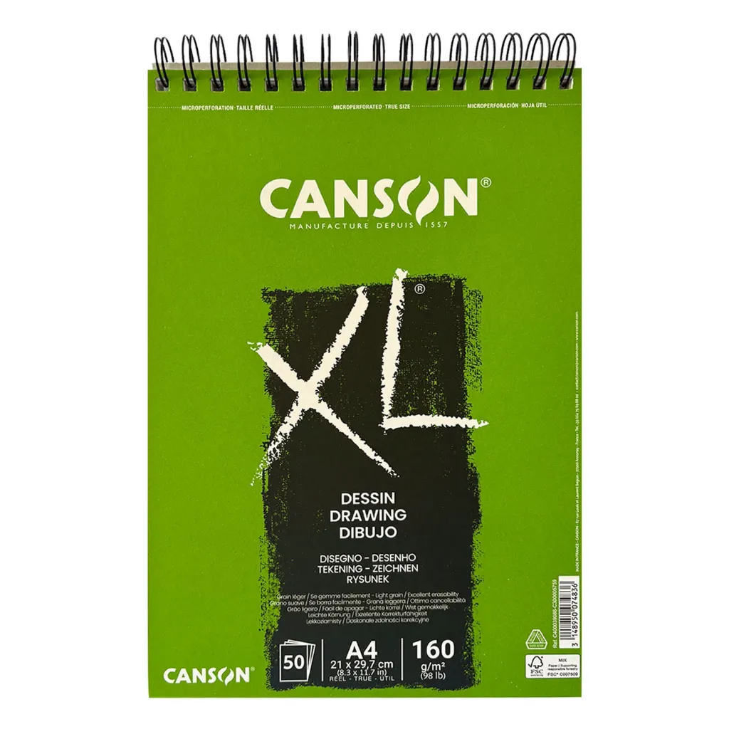 [C400039088] Croquera Dibujo Canson XL Dessin A4 160gr 50Hj