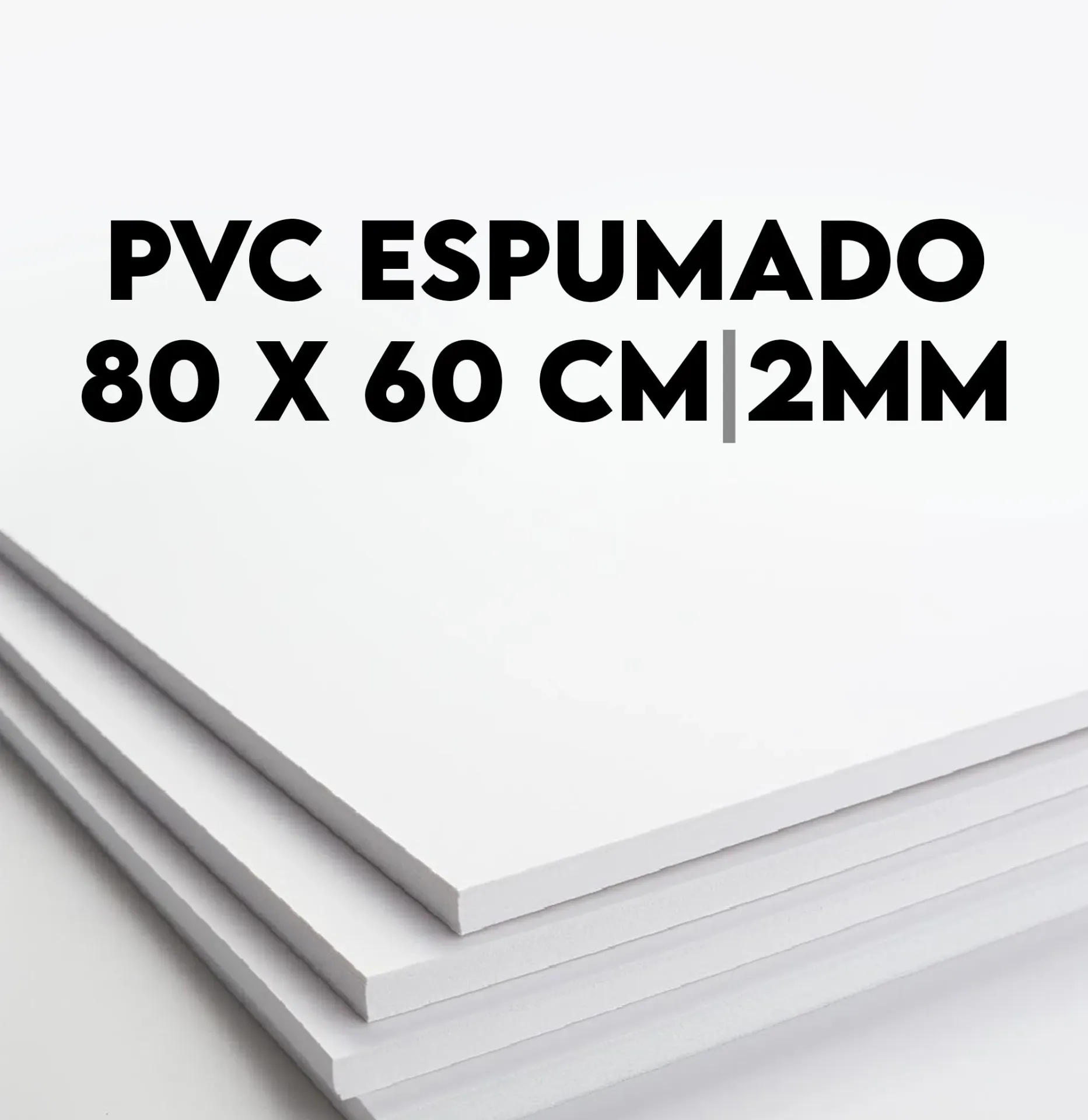 Plancha de PVC Espumado 80x60cm 2mm
