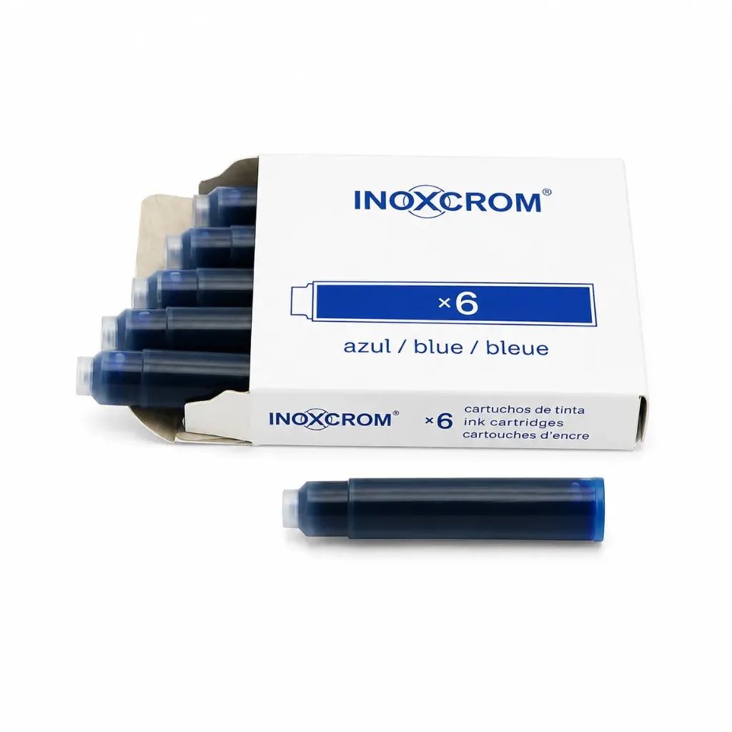 Cartucho Corto Para Pluma Inoxcrom 6 ud