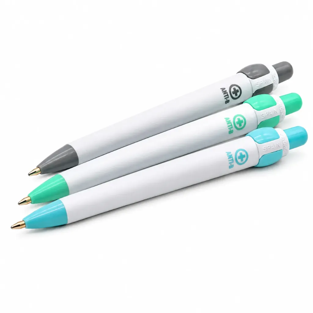 Bolígrafo Inoxcrom Rocker AntiB Antibacteriano Punta Media Tinta Azul Colores Surtidos