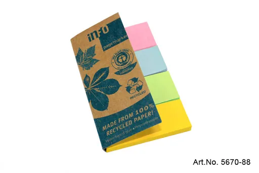 [#5670-88B] Notas Adhesivas Info Papel Reciclado 20X50mm  (4x40hj)