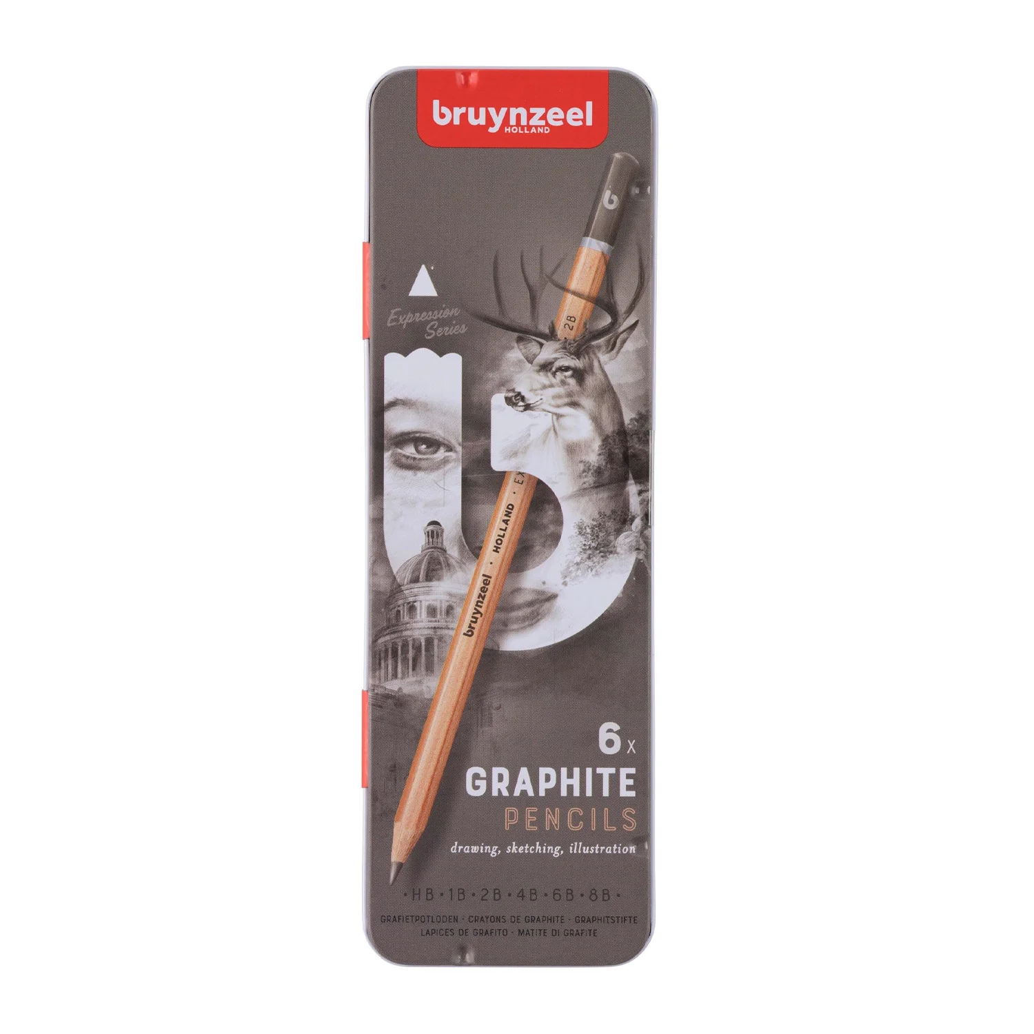 [60311006] Lápices Grafito Expression Bruynzeel 6 ud