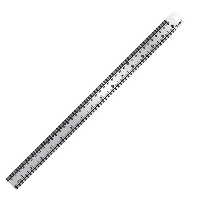 [#F-040] Regla Metálica Hand Plana de Acero Inoxidable 40cm